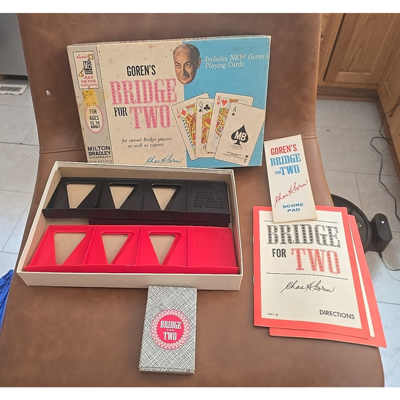 Vtg 1964 Milton Bradley MB Goren's Bridge for Two Game #4410 Complete MCM Decor - Picture 1 of 6